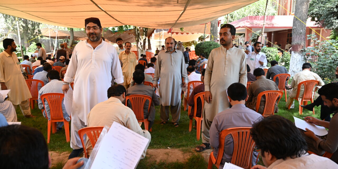 DG Agriculture (Mr Irfan Bakhtiari) conducting test for various categories BPS 4-14