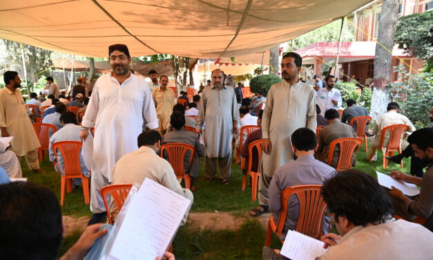 DG Agriculture (Mr Irfan Bakhtiari) conducting test for various categories BPS 4-14