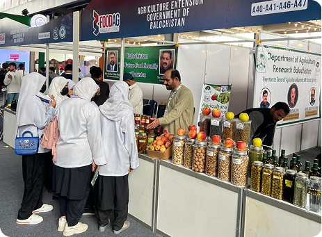 Officials touring stall