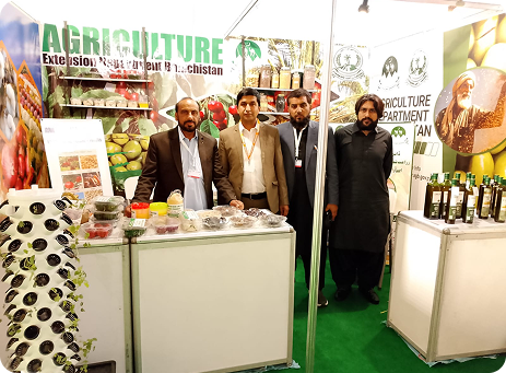 Officials at stall